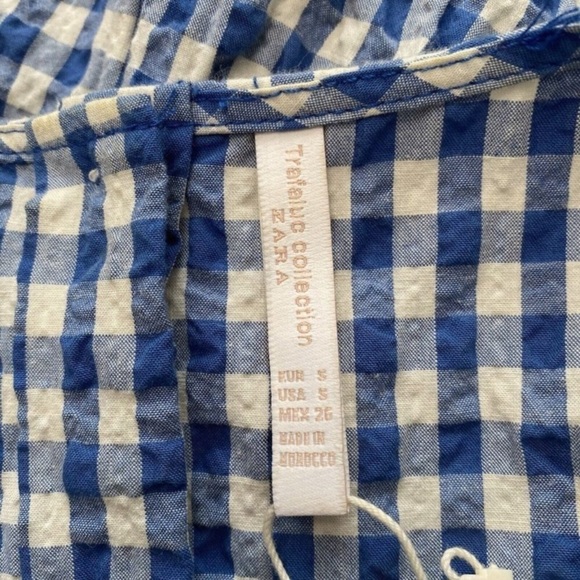 ZARA Gingham Ruffle Top - Picture 8 of 8